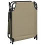 Tumbona plegable acero recubrimiento en polvo tela Oxford taupe de vidaXL, Tumbonas - Ref: Foro24-360179, Precio: 74,61 €, De...