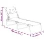 Tumbona plegable acero recubrimiento en polvo tela Oxford taupe de vidaXL, Tumbonas - Ref: Foro24-360179, Precio: 74,61 €, De...