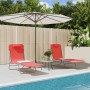 Tumbonas plegables 2 uds acero y textilene rojo de vidaXL, Tumbonas - Ref: Foro24-360182, Precio: 87,36 €, Descuento: %