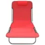 Folding sun loungers 2 pcs steel and red textilene by vidaXL, Loungers - Ref: Foro24-360182, Price: 71,20 €, Discount: %