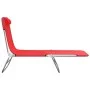 Folding sun loungers 2 pcs steel and red textilene by vidaXL, Loungers - Ref: Foro24-360182, Price: 71,20 €, Discount: %