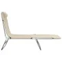 Tumbonas plegables 2 uds acero y textilene color crema de vidaXL, Tumbonas - Ref: Foro24-360185, Precio: 85,18 €, Descuento: %