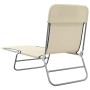 Tumbonas plegables 2 uds acero y textilene color crema de vidaXL, Tumbonas - Ref: Foro24-360185, Precio: 112,08 €, Descuento: %