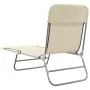 Tumbonas plegables 2 uds acero y textilene color crema de vidaXL, Tumbonas - Ref: Foro24-360185, Precio: 85,18 €, Descuento: %
