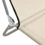 Tumbonas plegables 2 uds acero y textilene color crema de vidaXL, Tumbonas - Ref: Foro24-360185, Precio: 85,18 €, Descuento: %
