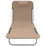 Tumbonas plegables 2 uds acero y textilene gris taupe de vidaXL, Tumbonas - Ref: Foro24-360186, Precio: 93,18 €, Descuento: %