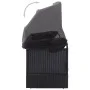 Garden lounger with black synthetic rattan awning by vidaXL, Loungers - Ref: Foro24-46092, Price: 246,40 €, Discount: %