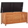 Caja de almacenaje jardín madera maciza eucalipto 117x50x55 cm de vidaXL, Cajas de almacenaje para exteriores - Ref: Foro24-4...