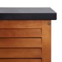 Caja de almacenaje jardín madera maciza eucalipto 150x50x55 cm de vidaXL, Cajas de almacenaje para exteriores - Ref: Foro24-4...