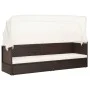Sofá de jardín con dosel ratán sintético marrón de vidaXL, Tumbonas - Ref: Foro24-49394, Precio: 225,23 €, Descuento: %