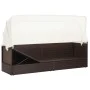 Sofá de jardín con dosel ratán sintético marrón de vidaXL, Tumbonas - Ref: Foro24-49394, Precio: 225,23 €, Descuento: %