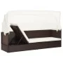 Gartensofa mit braunem Überdachung aus synthetischem Rattan von vidaXL, Liegen - Ref: Foro24-49394, Preis: 225,23 €, Rabatt: %