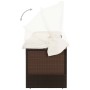 Sofá de jardín con dosel ratán sintético marrón de vidaXL, Tumbonas - Ref: Foro24-49394, Precio: 227,30 €, Descuento: %
