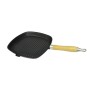 Sartén parrilla de hierro fundido con mango de madera 20x20 cm de vidaXL, Planchas - Ref: Foro24-50125, Precio: 24,96 €, Desc...
