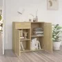 Aparador de madera contrachapada color roble Sonoma 80x36x75 cm de vidaXL, Aparadores - Ref: Foro24-805773, Precio: 77,14 €, ...