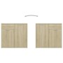 Aparador de madera contrachapada color roble Sonoma 80x36x75 cm de vidaXL, Aparadores - Ref: Foro24-805773, Precio: 74,86 €, ...