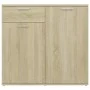 Aparador de madera contrachapada color roble Sonoma 80x36x75 cm de vidaXL, Aparadores - Ref: Foro24-805773, Precio: 77,14 €, ...