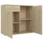 Aparador de madera contrachapada color roble Sonoma 80x36x75 cm de vidaXL, Aparadores - Ref: Foro24-805773, Precio: 74,86 €, ...