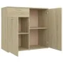 Aparador de madera contrachapada color roble Sonoma 80x36x75 cm de vidaXL, Aparadores - Ref: Foro24-805773, Precio: 77,14 €, ...
