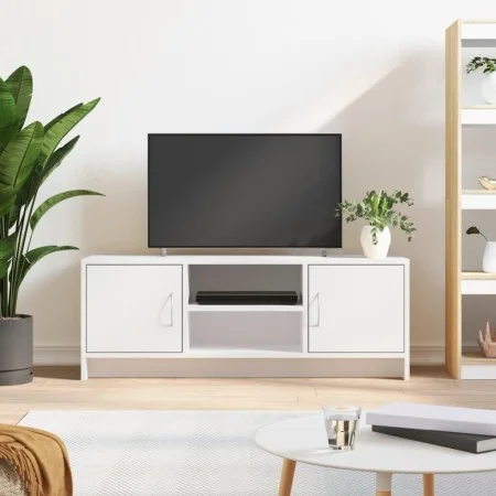 Mueble de TV madera de ingeniería blanco 102x30x37,5 cm de vidaXL, Muebles TV - Ref: Foro24-823253, Precio: 61,07 €, Descuent...