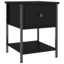 Mesita de noche madera de ingeniería negra 34x35,5x45 cm de vidaXL, Mesitas de noche - Ref: Foro24-825853, Precio: 41,25 €, D...