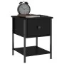 Mesita de noche madera de ingeniería negra 34x35,5x45 cm de vidaXL, Mesitas de noche - Ref: Foro24-825853, Precio: 40,79 €, D...