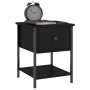 Mesita de noche madera de ingeniería negra 34x35,5x45 cm de vidaXL, Mesitas de noche - Ref: Foro24-825853, Precio: 41,25 €, D...