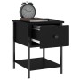 Mesita de noche madera de ingeniería negra 34x35,5x45 cm de vidaXL, Mesitas de noche - Ref: Foro24-825853, Precio: 41,25 €, D...