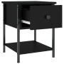 Mesita de noche madera de ingeniería negra 34x35,5x45 cm de vidaXL, Mesitas de noche - Ref: Foro24-825853, Precio: 40,79 €, D...