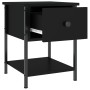 Mesita de noche madera de ingeniería negra 34x35,5x45 cm de vidaXL, Mesitas de noche - Ref: Foro24-825853, Precio: 41,25 €, D...
