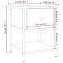 Mesita de noche madera de ingeniería negra 34x35,5x45 cm de vidaXL, Mesitas de noche - Ref: Foro24-825853, Precio: 40,79 €, D...