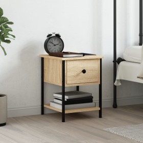 Mesita de noche madera de ingeniería roble Sonoma 34x35,5x45 cm de vidaXL, Mesitas de noche - Ref: Foro24-825855, Precio: 43,...