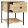 Mesita de noche madera de ingeniería roble Sonoma 34x35,5x45 cm de vidaXL, Mesitas de noche - Ref: Foro24-825855, Precio: 43,...