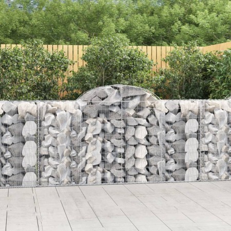 Cestas de gaviones 18 uds forma de arco hierro 200x50x100/120cm en Macetas y jardineras | Comprar online en Foru.es