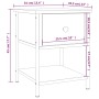 Mesita de noche madera de ingeniería roble Sonoma 34x35,5x45 cm de vidaXL, Mesitas de noche - Ref: Foro24-825855, Precio: 43,...