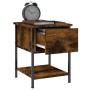 Mesita de noche madera de ingeniería roble ahumado 34x35,5x45cm de vidaXL, Mesitas de noche - Ref: Foro24-825857, Precio: 39,...