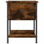 Mesita de noche madera de ingeniería roble ahumado 34x35,5x45cm de vidaXL, Mesitas de noche - Ref: Foro24-825857, Precio: 39,...