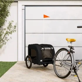 Pet Bicycle Trailer Iron Oxford Cloth Black by vidaXL, pet strollers - Ref: Foro24-93835, Price: 96,55 €, Discount: %