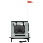 Remolque de bicicleta mascotas hierro tela Oxford gris negro de vidaXL, Cochecitos para mascotas - Ref: Foro24-93839, Precio:...