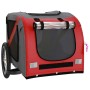 Remolque de bicicleta mascotas hierro tela Oxford rojo gris de vidaXL, Cochecitos para mascotas - Ref: Foro24-93880, Precio: ...