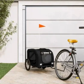 Pet Bicycle Trailer Iron Oxford Cloth Black by vidaXL, pet strollers - Ref: Foro24-93884, Price: 90,83 €, Discount: %