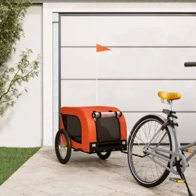 Pet Bicycle Trailer Iron Oxford Cloth Orange Black by vidaXL, pet strollers - Ref: Foro24-94005, Price: 88,20 €, Discount: %