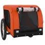 Remolque de bicicleta mascotas hierro tela Oxford naranja negro de vidaXL, Cochecitos para mascotas - Ref: Foro24-94005, Prec...