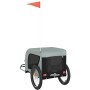 Remolque de bicicleta mascotas hierro tela Oxford gris negro de vidaXL, Cochecitos para mascotas - Ref: Foro24-94007, Precio:...