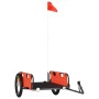 Remolque para bicicletas hierro y tela Oxford naranja de vidaXL, Remolques para bicicletas - Ref: Foro24-94166, Precio: 81,54...