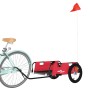 Remolque para bicicletas hierro y tela Oxford rojo de vidaXL, Remolques para bicicletas - Ref: Foro24-94167, Precio: 77,11 €,...