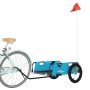 Remolque para bicicletas hierro y tela Oxford azul de vidaXL, Remolques para bicicletas - Ref: Foro24-94170, Precio: 80,11 €,...