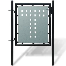 Black garden fence gate 100x125 cm by vidaXL, garden gates - Ref: Foro24-141684, Price: 108,56 €, Discount: %