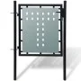 Puerta de valla de jardín negra 100x125 cm de vidaXL, Puertas de jardín - Ref: Foro24-141684, Precio: 108,56 €, Descuento: %