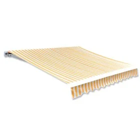 Toldo de lona naranja y blanco 350x250 cm de vidaXL, Toldos - Ref: Foro24-143705, Precio: 36,71 €, Descuento: %